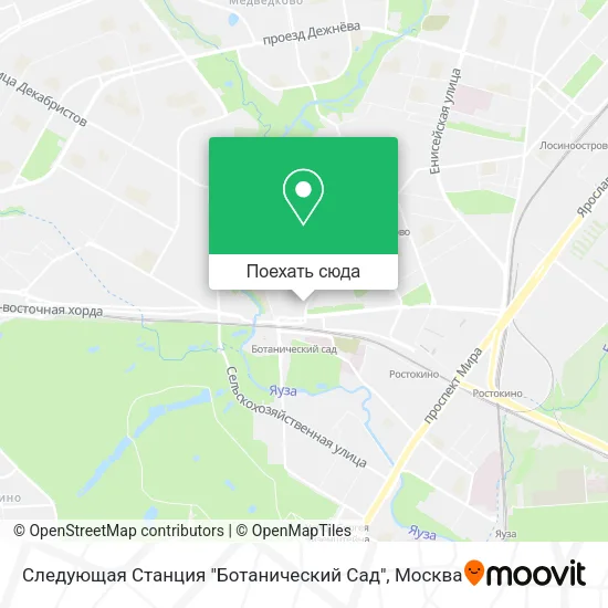 Карта Следующая Станция "Ботанический Сад"