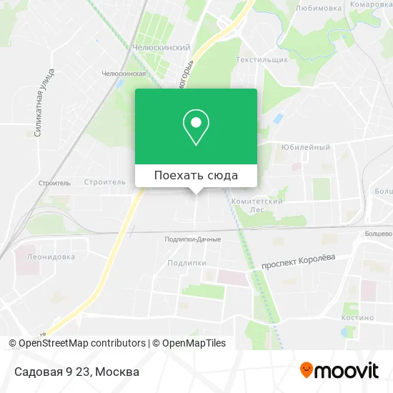 Карта Садовая 9 23
