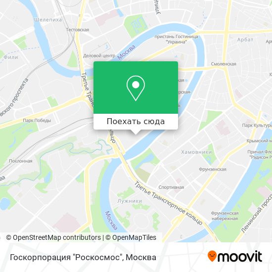 Карта Госкорпорация "Роскосмос"