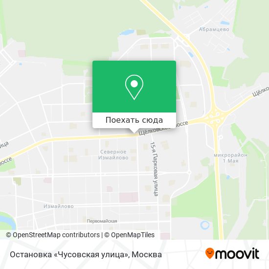 Карта Остановка «Чусовская улица»