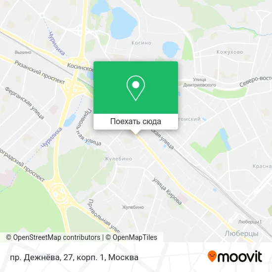 Карта пр. Дежнёва, 27, корп. 1