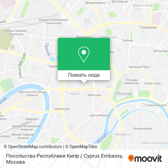 Карта Посольство Республики Кипр / Cyprus Embassy