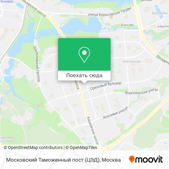 Карта Московский Таможенный пост (ЦЭД)