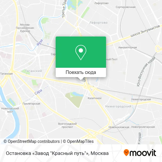 Карта Остановка «Завод "Красный путь"»