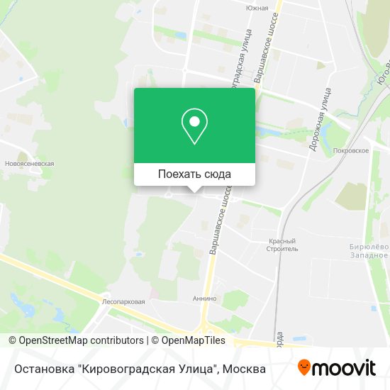 Карта Остановка "Кировоградская Улица"