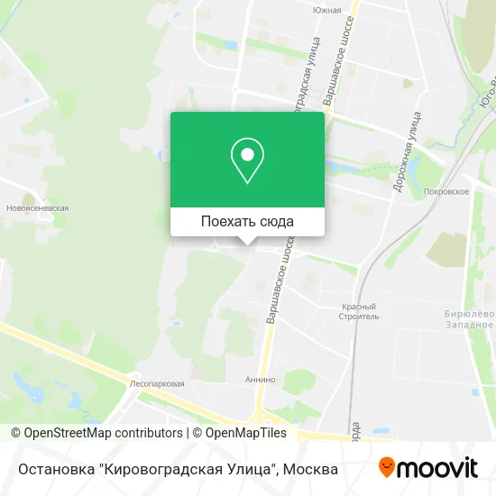 Карта Остановка "Кировоградская Улица"