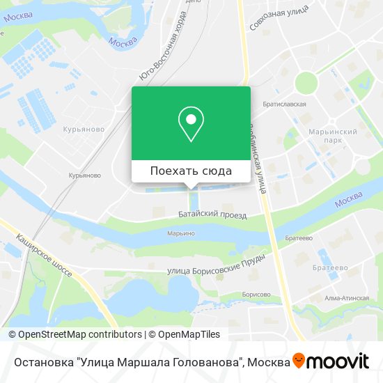 Карта Остановка "Улица Маршала Голованова"