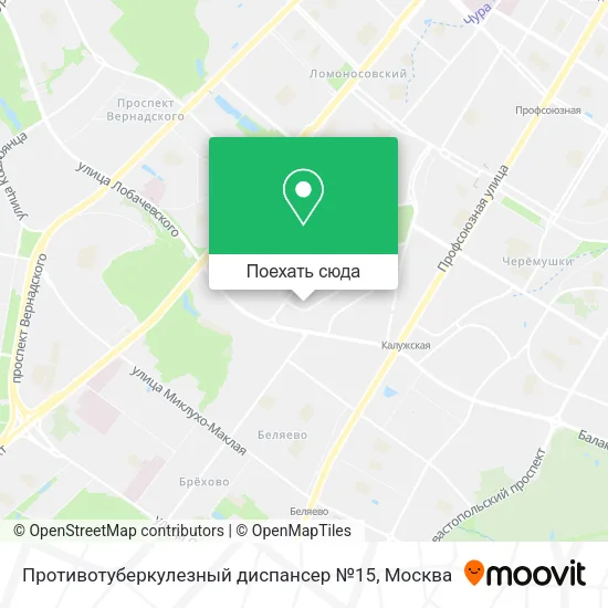 Карта Противотуберкулезный диспансер №15