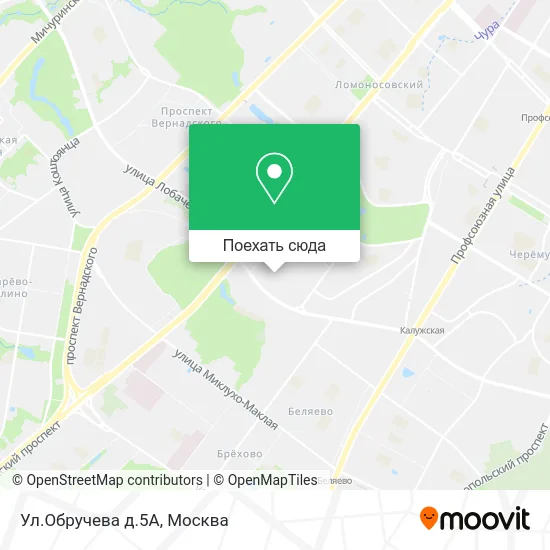 Карта Ул.Обручева д.5А