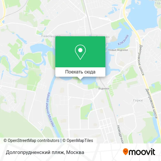 Карта Долгопрудненский пляж