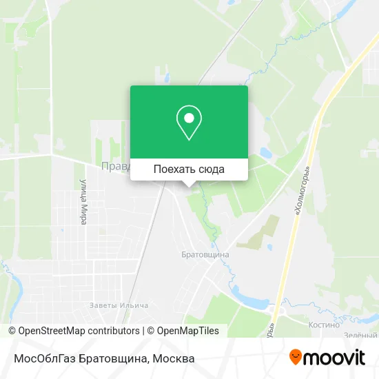Карта МосОблГаз Братовщина