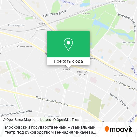 Карта Московский государственный музыкальный театр под руководством Геннадия Чихачёва