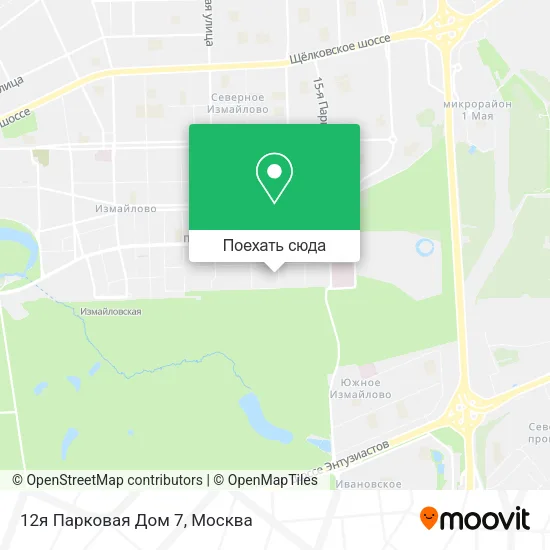 Карта 12я Парковая Дом 7