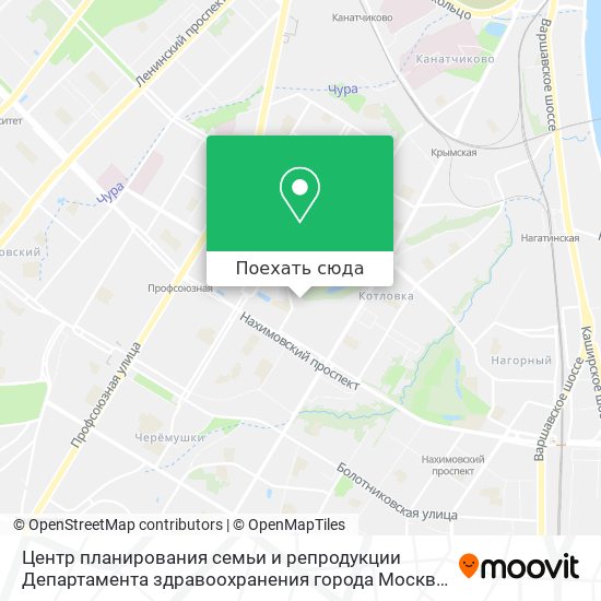 Карта Центр планирования семьи и репродукции  Департамента здравоохранения города Москвы