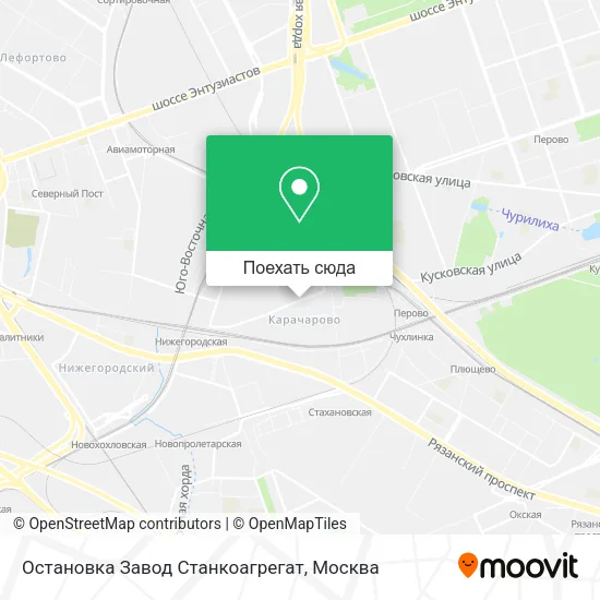 Карта Остановка Завод Станкоагрегат