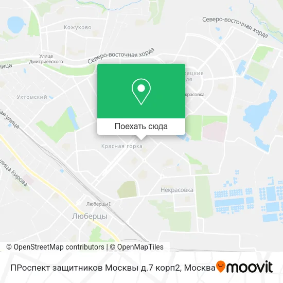 Карта ПРоспект защитников Москвы д.7 корп2