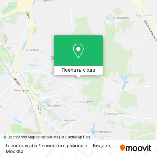 Карта Госветслужба Ленинского района в г. Видное