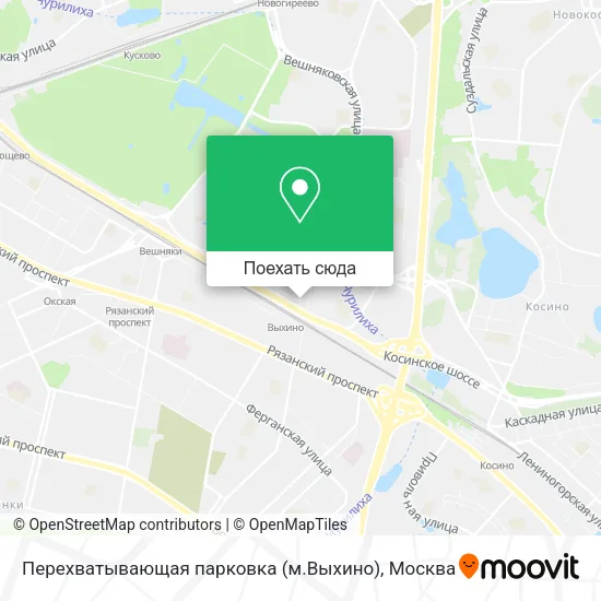 Карта Перехватывающая парковка (м.Выхино)