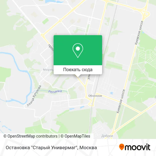 Карта Остановка "Старый Универмаг"