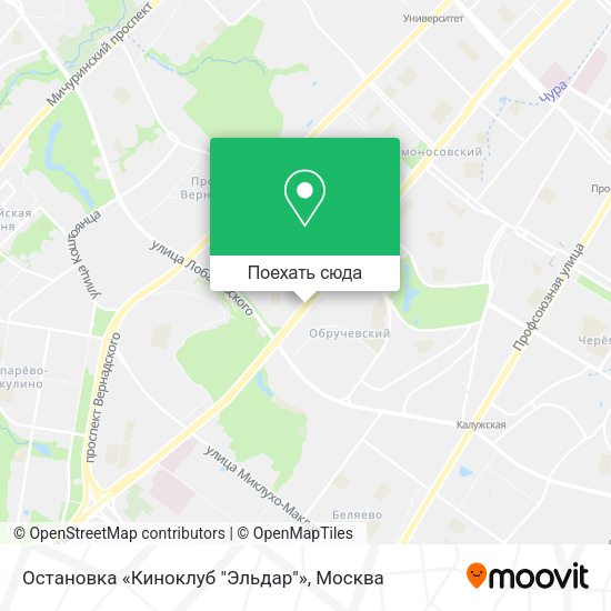 Карта Остановка «Киноклуб "Эльдар"»