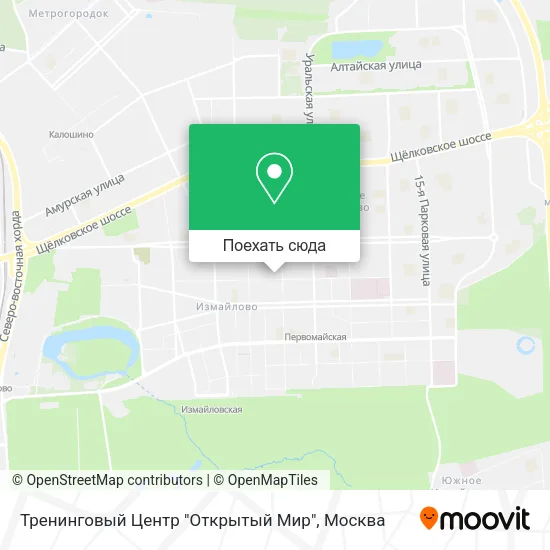 Карта Тренинговый Центр "Открытый Мир"