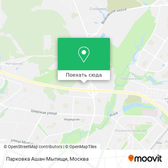 Карта Парковка Ашан-Мытищи