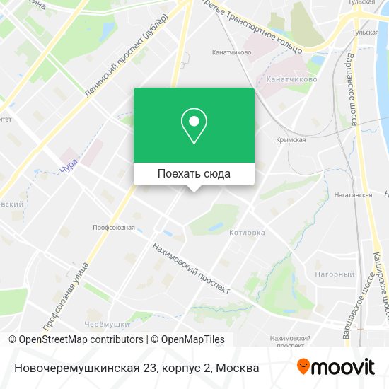 Карта Новочеремушкинская 23, корпус 2
