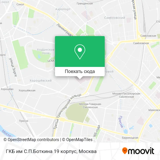 Карта ГКБ им С.П.Боткина 19 корпус
