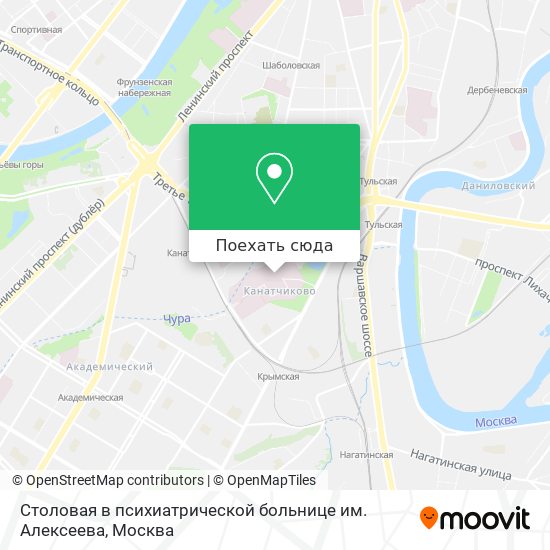 Карта Столовая в психиатрической больнице им. Алексеева