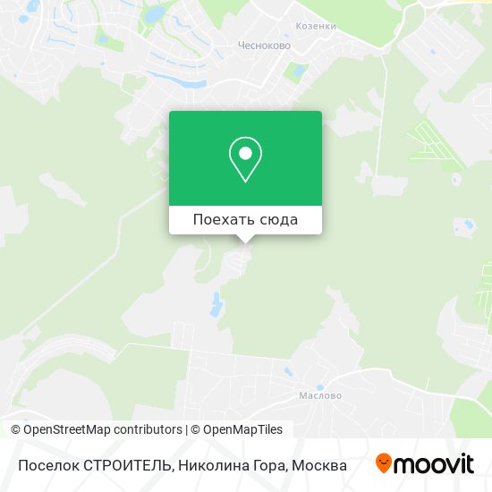 Карта Поселок СТРОИТЕЛЬ, Николина Гора