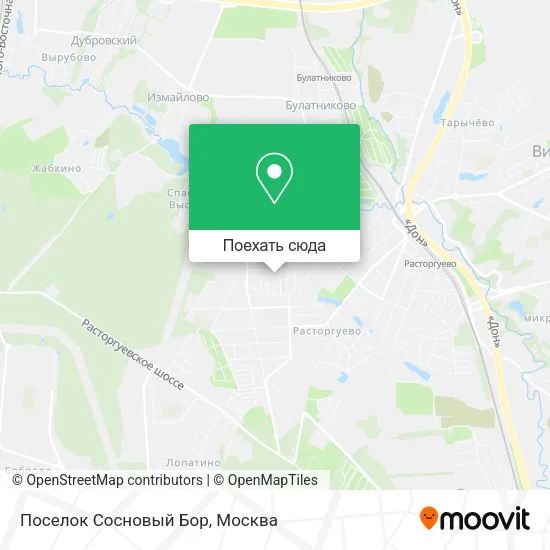 Карта Поселок Сосновый Бор