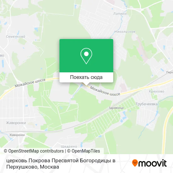 Карта церковь Покрова Пресвятой Богородицы в Перхушково