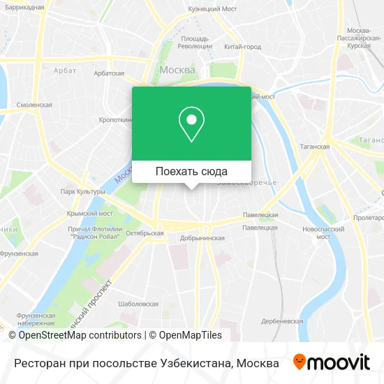 Карта Ресторан при посольстве Узбекистана