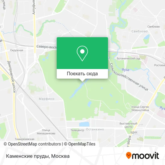 Карта Каменские пруды