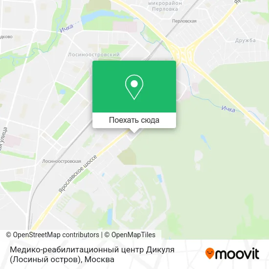 Карта Медико-реабилитационный центр Дикуля (Лосиный остров)