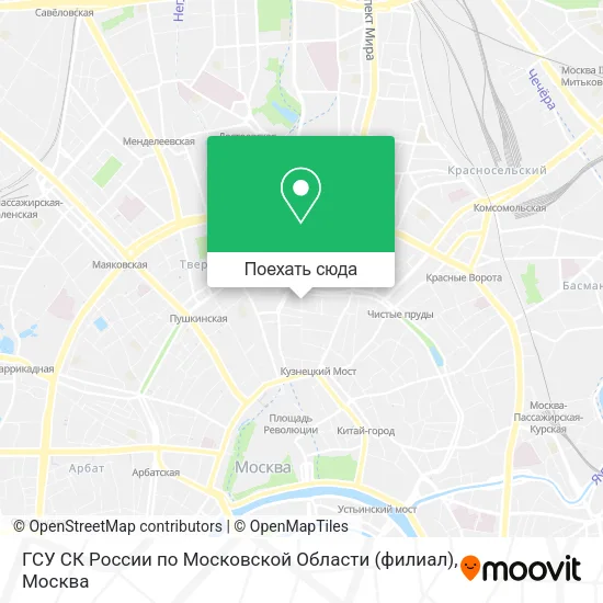 Карта ГСУ СК России по Московской Области (филиал)