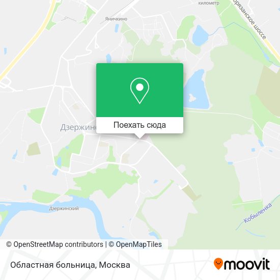 Карта Областная больница