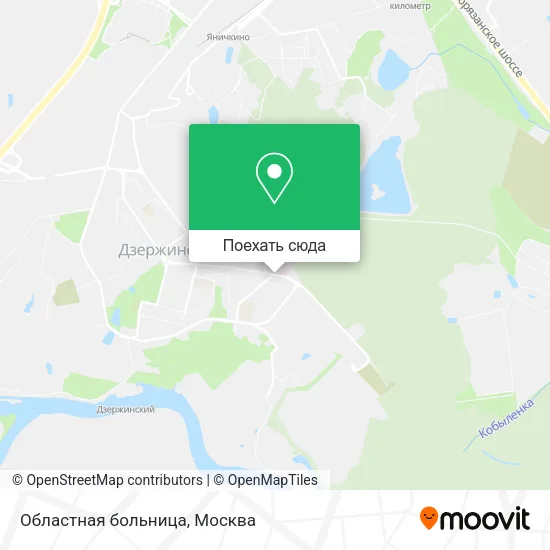 Карта Областная больница