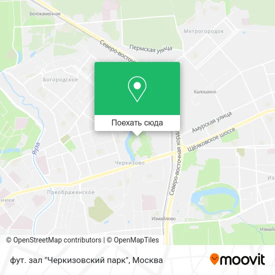 Карта фут. зал "Черкизовский парк"
