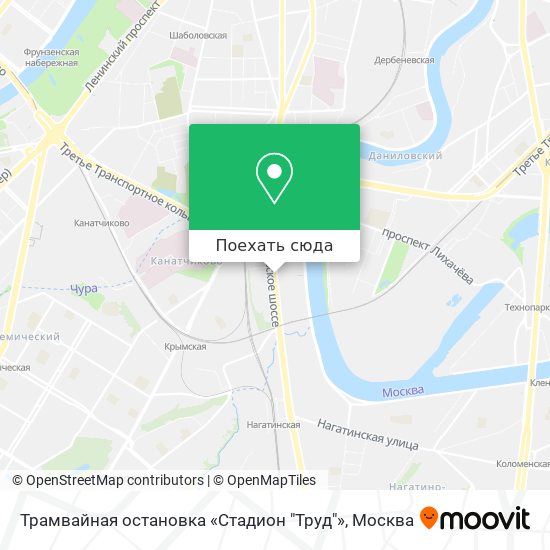 Карта Трамвайная остановка «Стадион "Труд"»