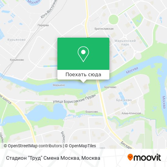 Карта Стадион "Труд" Смена Москва