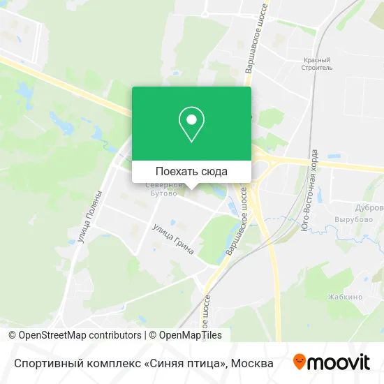 Карта Спортивный комплекс «Синяя птица»