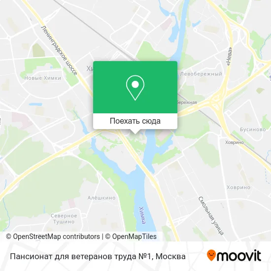 Карта Пансионат для ветеранов труда №1