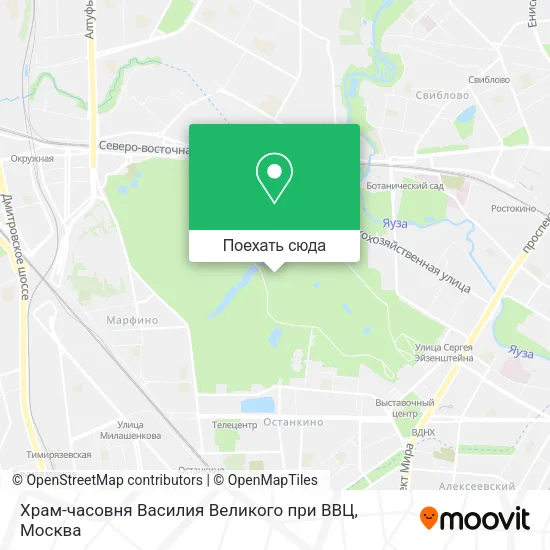 Карта Храм-часовня Василия Великого при ВВЦ