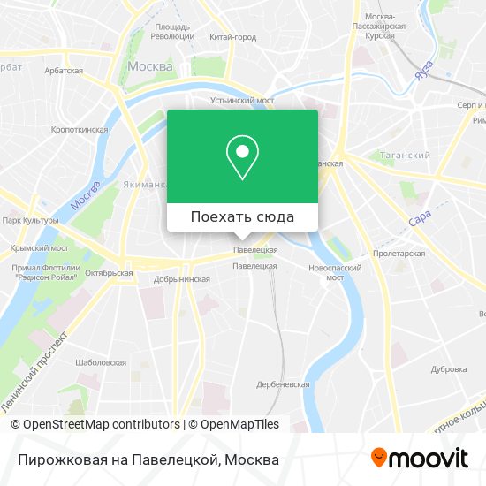 Карта Пирожковая на Павелецкой