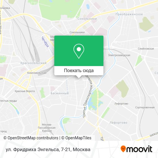 Карта ул. Фридриха Энгельса, 7-21