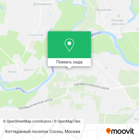 Карта Коттеджный поселок Сосны