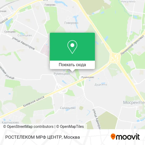 Карта РОСТЕЛЕКОМ МРФ ЦЕНТР