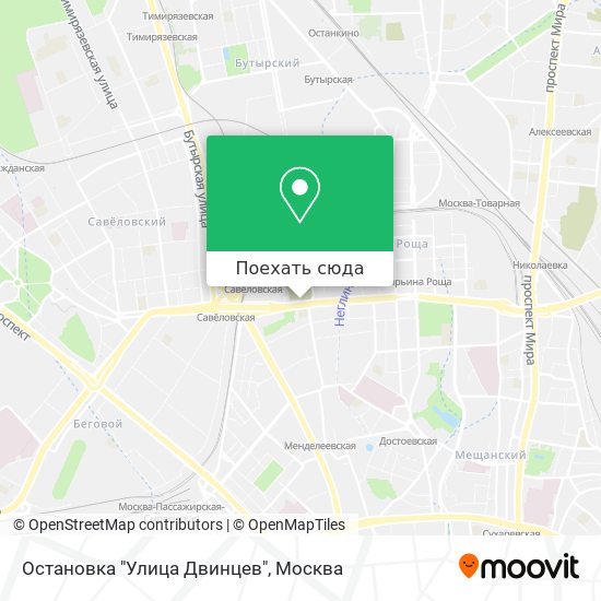Карта Остановка "Улица Двинцев"