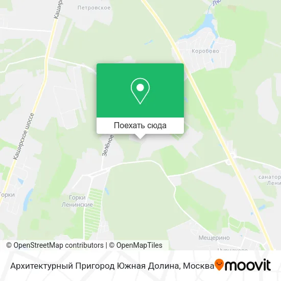 Карта Архитектурный Пригород Южная Долина